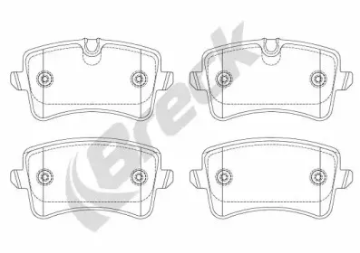 Комплект тормозных колодок, дисковый тормоз BRECK купить